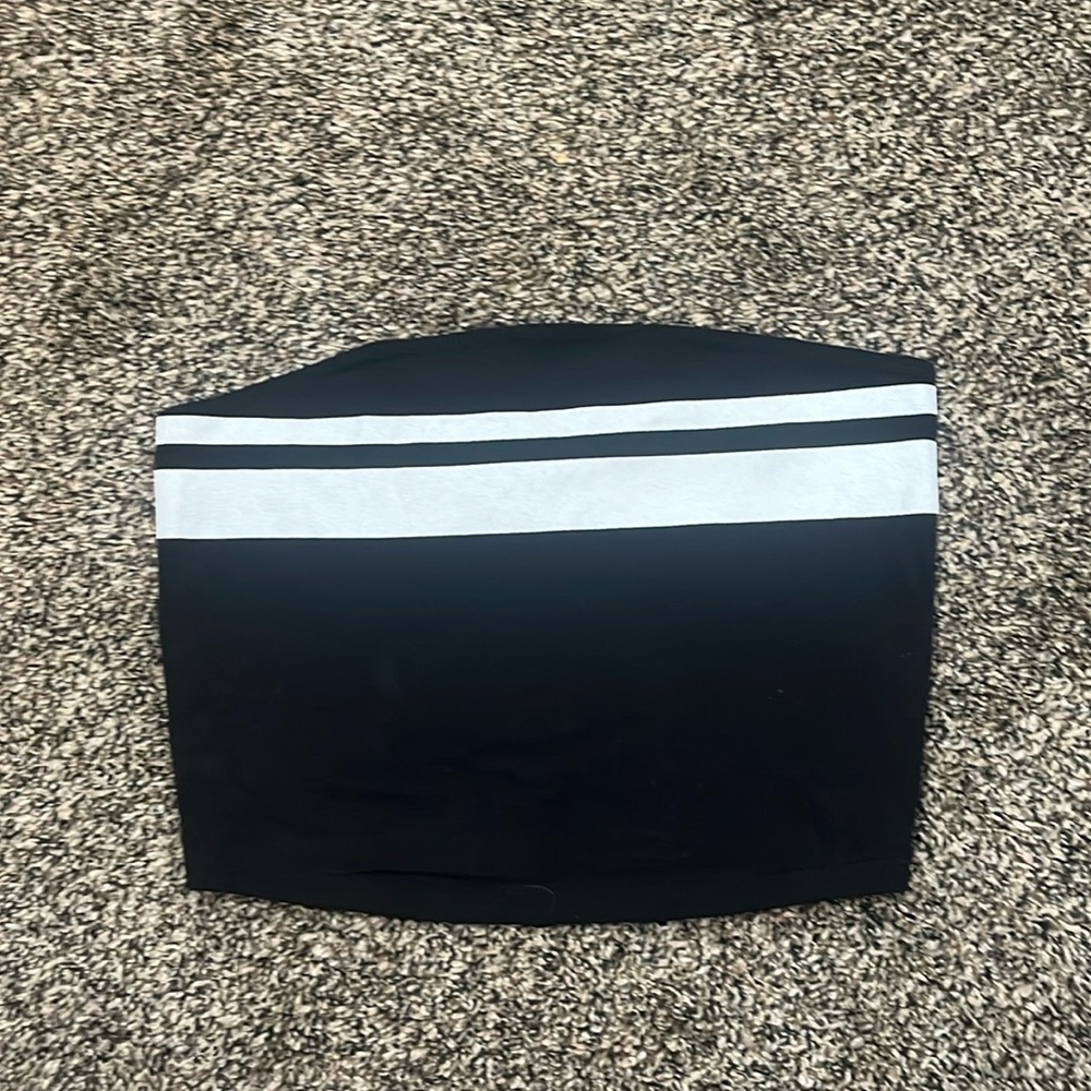 Garage bandeau black with white stripes new with out tags